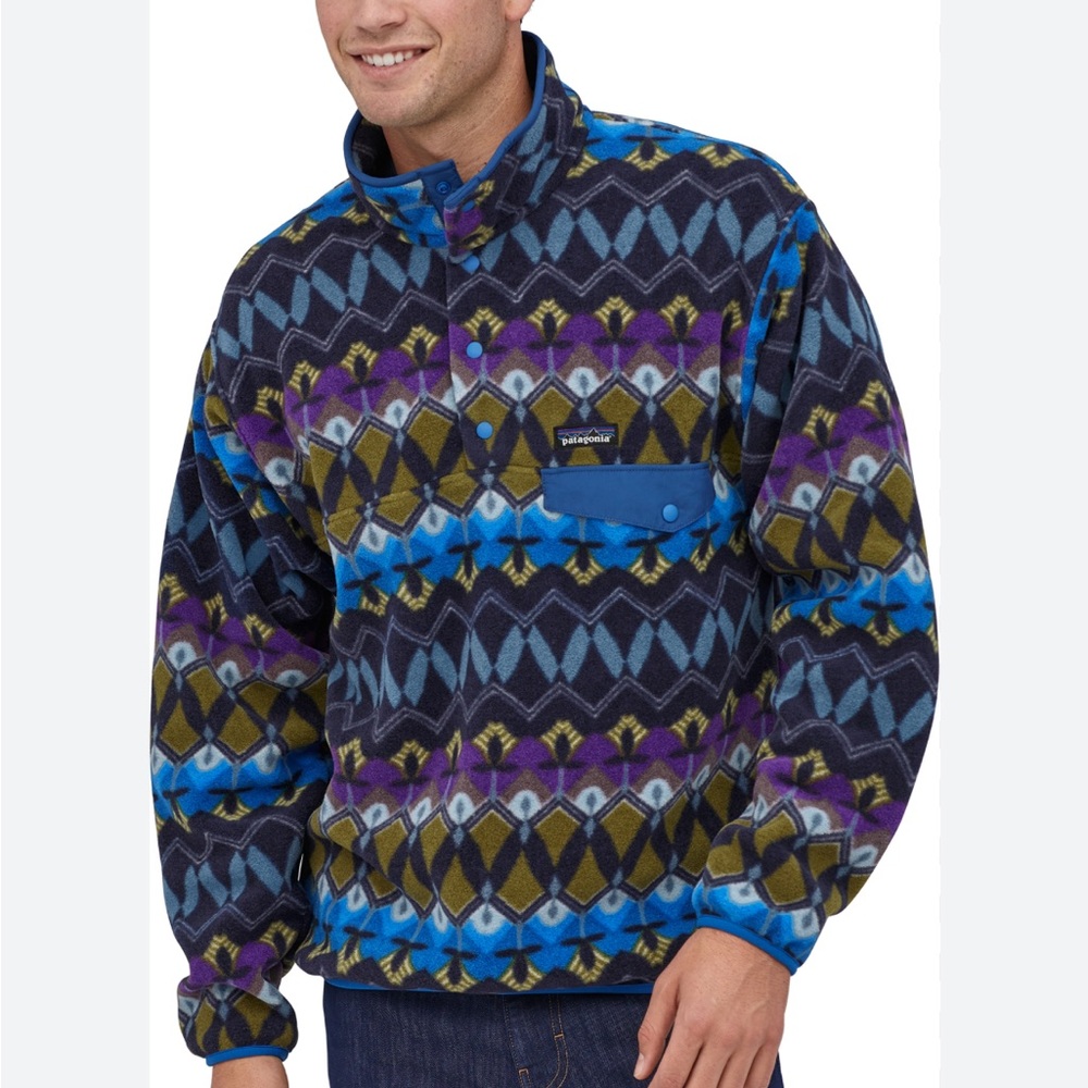 Men’s Patagonia Synchilla Snap Fleece Multicolor Pullover M